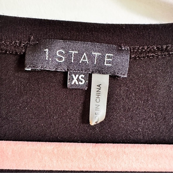 1. State Black Tie Front V Neck Tee Shirt sz XS - Picture 9 of 9